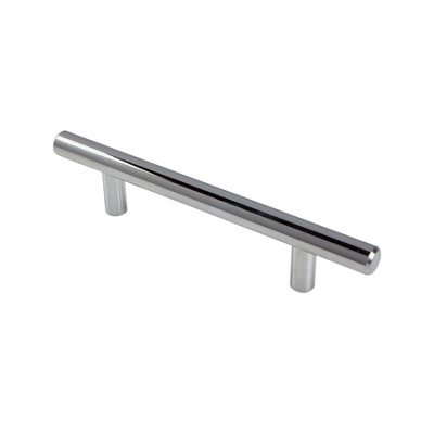 Keypak 10 Pack T-Bar Metal Handles 96mm Hole Centre Polished ChromeContemporary Cabinet & Drawer Pull Handles from B&Q