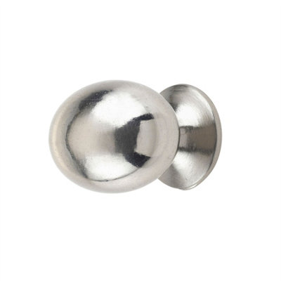 Keypak 10 Pack Oval Metal Door Knobs 30mm Satin NickelContemporary Metal Door Knobs For Diy Renovations from B&Q