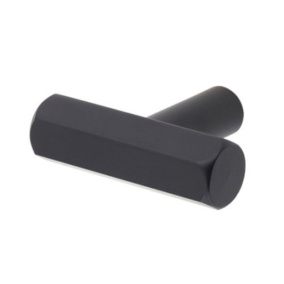 Keypak 10 Pack Hexagonal Bar Metal Knobs 40mm Matte Black Decorative Cabinet & Drawer Knob Handles For Diy Renovations from B&Q