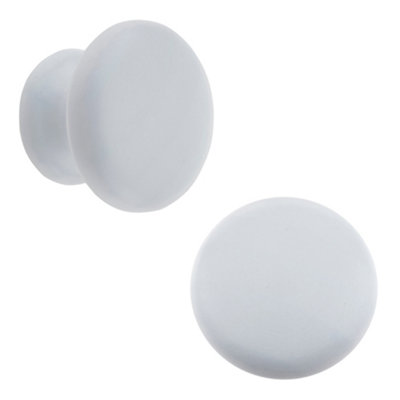 Keypak 10 Pack Classic Wooden Knobs 40mm WhiteNatural Wood Cabinet & Drawer Knob Handles For Diy Renovations from B&Q