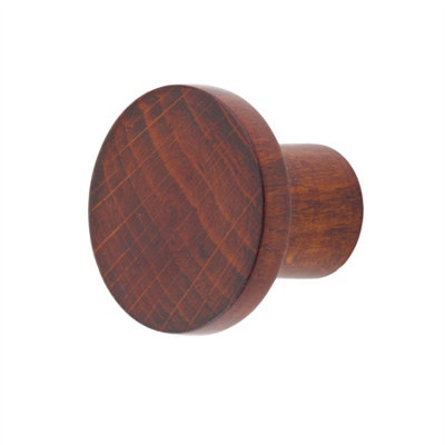 Keypak 10 Pack Basic Round Wooden Knobs 33mm Medium StainClassic Beech Wood Cabinet Handles For Furniture & Diy from B&Q