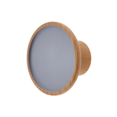 Keypak 10 Pack Painted Centre Knobs 45mm GreyDecorative Beech Wood Cabinet & Drawer Knob Handles from B&Q