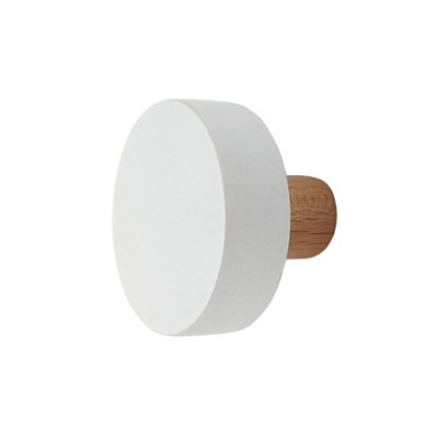 Keypak 10 Pack Round White Cabinet Door Knobs On Oat Stem 38mmSustainable Beech Wood Door Knobs For Diy Renovations from B&Q