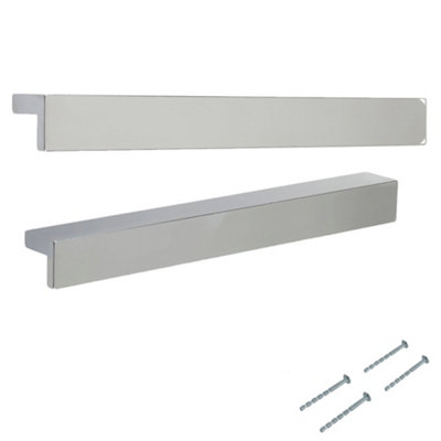 Keypak L-Shaped Cabinet Pull Bar Handles 185mmChromeDiy Drawer Cupboard Furniture Pulls from B&Q