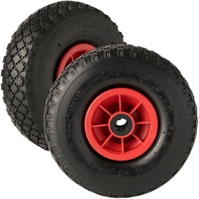 10"" Pneumatic Wheel, 2Pack, Roller Bearing, 20mm Bore, Sack Trucks Wheelbarrow - Image 2