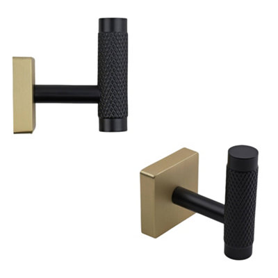 Keypak 5 Pack Square Plate Knurled Coat HookSleek Wall Mounted Hook Contemporary Home DecorEasy Diy Installation from B&Q