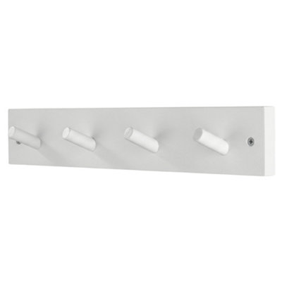 Keypak Wooden Coat Hook Rack46Cm White Wall-Mounted4  Hooks For CoatsJackets & HatsIncludes Fixings from B&Q