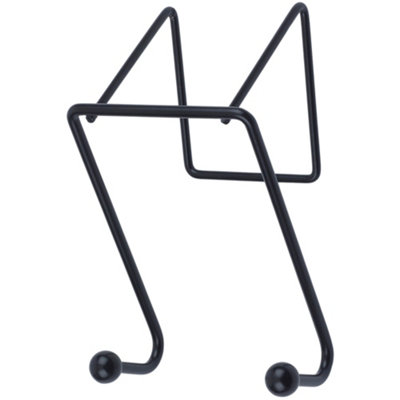 Keypak 2 Hook Over The Door Hanger Matte Black 15Cm  Metal Door Hook For TowelsCoatsHatsIdeal For Bathroom & Bedroom from B&Q