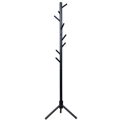 Keypak Wooden Coat Stand170Cm Clothes Jacket Hanger Coat TreeIdeal For HallwayBlack from B&Q
