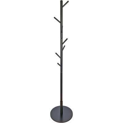 Keypak Wooden Coat Stand With Round Base170Cm Freestanding Clothes RackBlack from B&Q