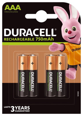 Duracell Rechargeable Aaax4- 750 Mah Stay Charge from B&Q