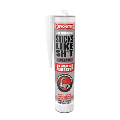 B&Q -  Sticks Like Sh*t Clear Water Resistant Grab AdhesiveVolume 290Ml