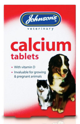 B&Q Johnsons Veterinary Dog & Cat Calcium & Vitamin D Tablets Size 40 B&Q