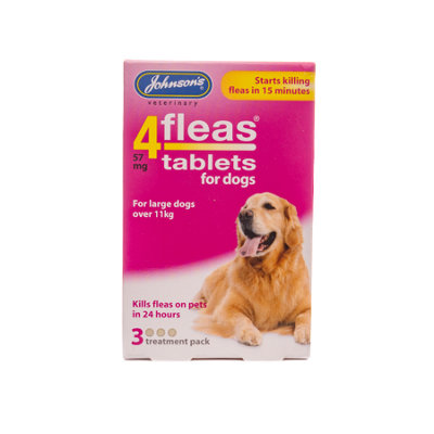 Johnsons Veterinary 4Fleas TabletsDogs Over 11Kg 3 TabletsPack Of 6 from B&Q