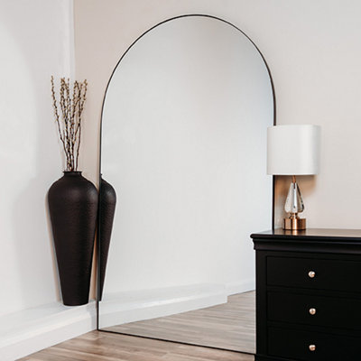 Chic Interiors Black Arched Mirror 180Cm X 110Cm Extra Large