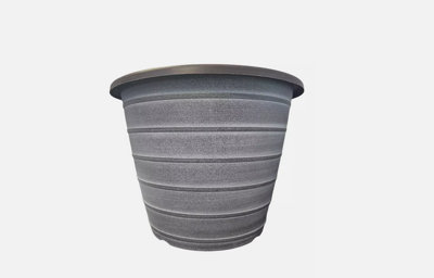  - Recycled Plastic Planter Pot12" Olympia Stout Chocolate White