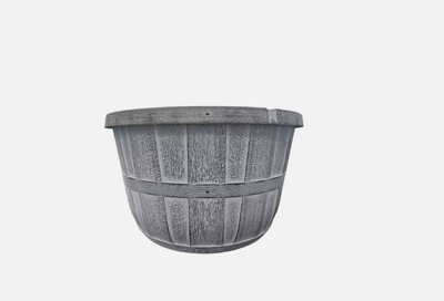 - Recycled Plastic Planter Pot10" Buschel Black White