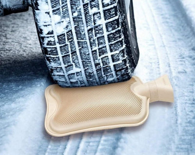 2L Fluffy Hot Water BottleGrey from B&Q