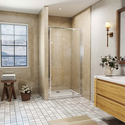 SLINE Pivot Shower Door Enclosure Cubicle 1000X1850mm from B&Q