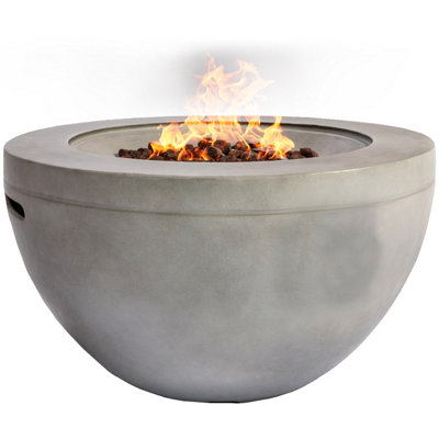 B&Q -  Centurion Tabiti Light Grey Lavish Garden & Patio Fire Pit With Stone FinishFully Assembled