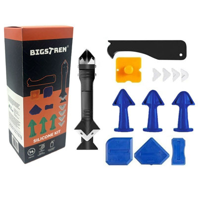 14Pcs Silicone Caulking Tool KitSealant Finishing & Caulk Removal Tools Set For BathroomKitchenWindow & Tile from B&Q