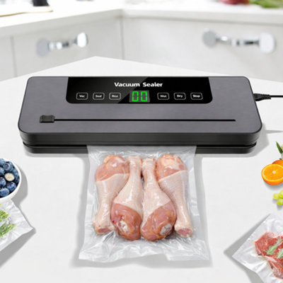 Vacuum Sealer Machine 300W Food Sealing System Wet Dry Mode With 30 Seal Bags from B&Q