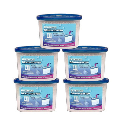 5 Pack Dehumidifier Home Moisture Damp Mold Remover 500Ml from B&Q