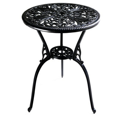 Centurion Supports Bangui Garden And Patio Cast Aluminium Bistro Table Black from B&Q