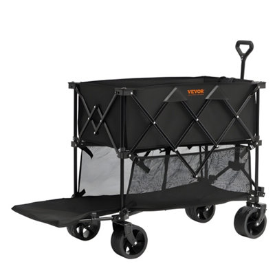 Vevor Heavy-Duty Foldable Double Decker Wagon 400L All-Terrain Wheels 350-450 Lb Capacity from B&Q