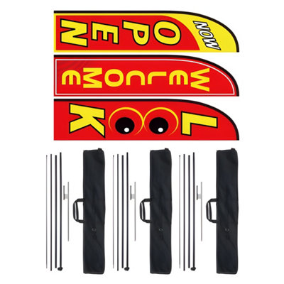 Vevor Vibrant Advertising Flag Kit With 3 Flags And Poles For Business Promotion from B&Q