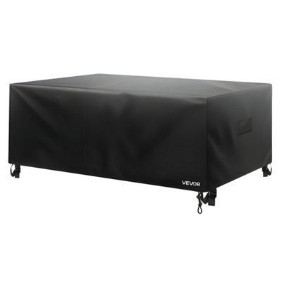 Vevor Durable Patio Furniture Cover 420D Waterproof Large Rectangular 130L X 84W X 28H Inch Black from B&Q