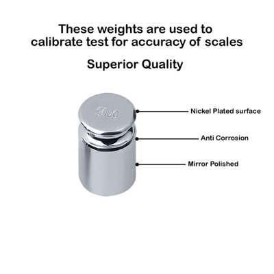 500g Calibration Weight, Chrome Plating Scale Weight for Precise Calibration