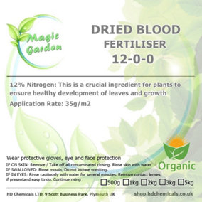500g Dried Blood Organic Fertiliser High Nitrogen