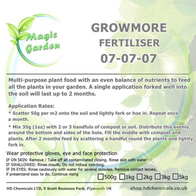 500g Growmore General Purpose Fertiliser 07-07-07
