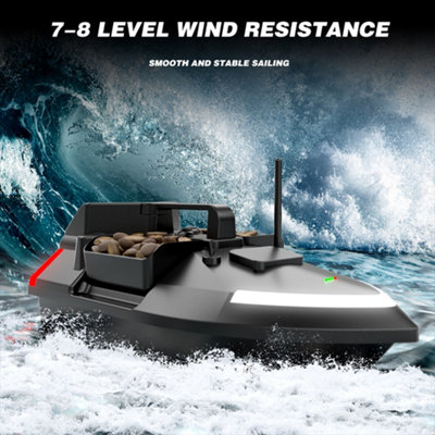 RC Bait Boat With 600m Range & Dual 5200mAh Batteries - Remote Control Fishing Boat For Surf Casting