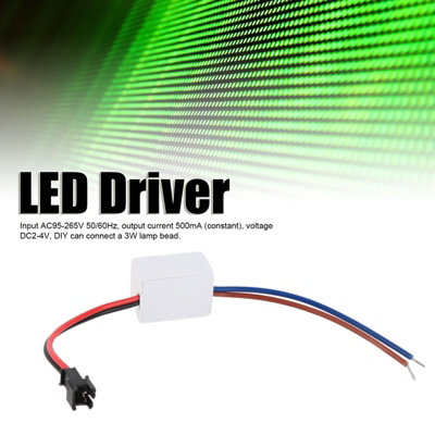 500mA 1X3W LED Driver Power Supply with AC95-265V Input and 2-4VDC Output for LED Lamps