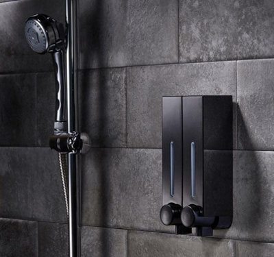 500ml Black Wall Mounted Liquid Soap Dispenser - 4