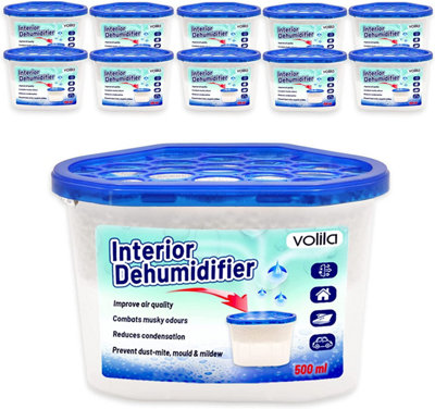 500ml Dehumidifier Interior Damp Condensation Remover Home Moisture Absorber Pack of 10