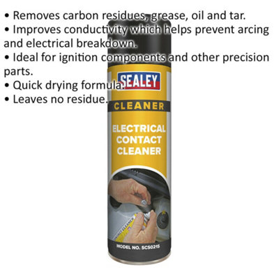 500ml Electrical Contact Cleaner - Quick Drying Formula - Improves ...
