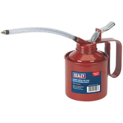 500ml Metal Oil Can with Flexible Spout - Thumb Lever Action Oil Dispenser for Precision Pouring
