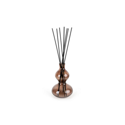 500ml Reed Diffuser Wavy Glass - Smokey Black