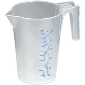 500ml Translucent Measuring Jug - Easy to Read Scale - Pouring Spout - Handle