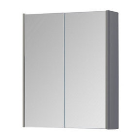 500mm 2 Door Bathroom Mirror Cabinet- Basalt Grey- (Choice)