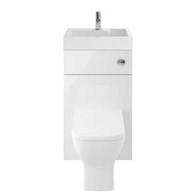 500mm Basin & WC Unit, Floorstanding WC Unit With Basin