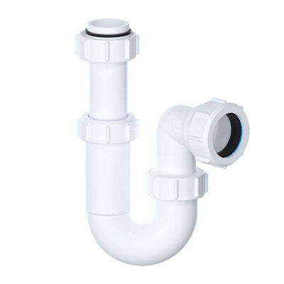 500mm Curved Wall Hung 1 Tap Hole Basin Chrome Hero Tap & Plastic Trap Waste - 4