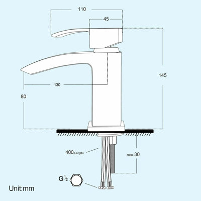 500mm Curved Wall Hung 1 Tap Hole Basin Matt Black Lucia Waterfall Tap & Minimalist Bottle Trap Waste - 6