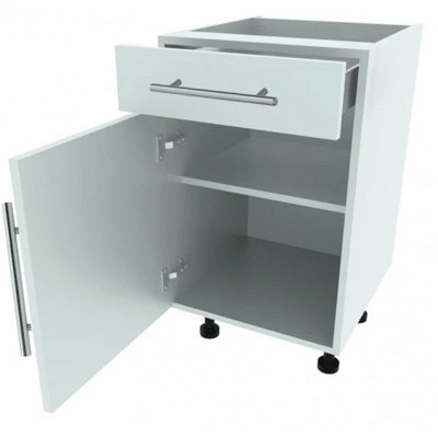 500mm Drawer Line Base Kitchen Cabinet - 720mm High - Soft-Close Drawer ...