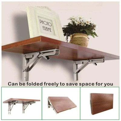 AmGood 12 In. X 48 In. Stainless Steel Folding Wall Shelf - Foto 3