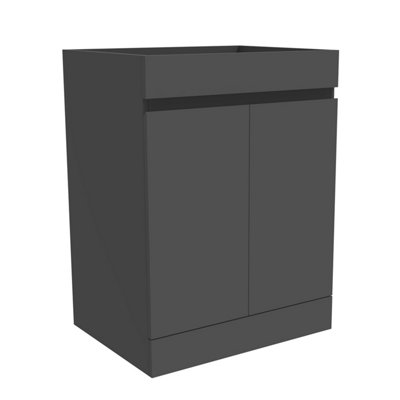 500mm Freestanding Bathroom Vanity Unit without Basin Matt Grey Flat