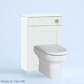 500mm Freestanding WC Unit (Fully Assembled) - Cambridge Solid Wood Ivory Slimline Depth With No Pan And No Cistern
